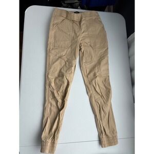 Sincerely Jules Jogger Pants Utility Style Casual Comfy Beige Size S